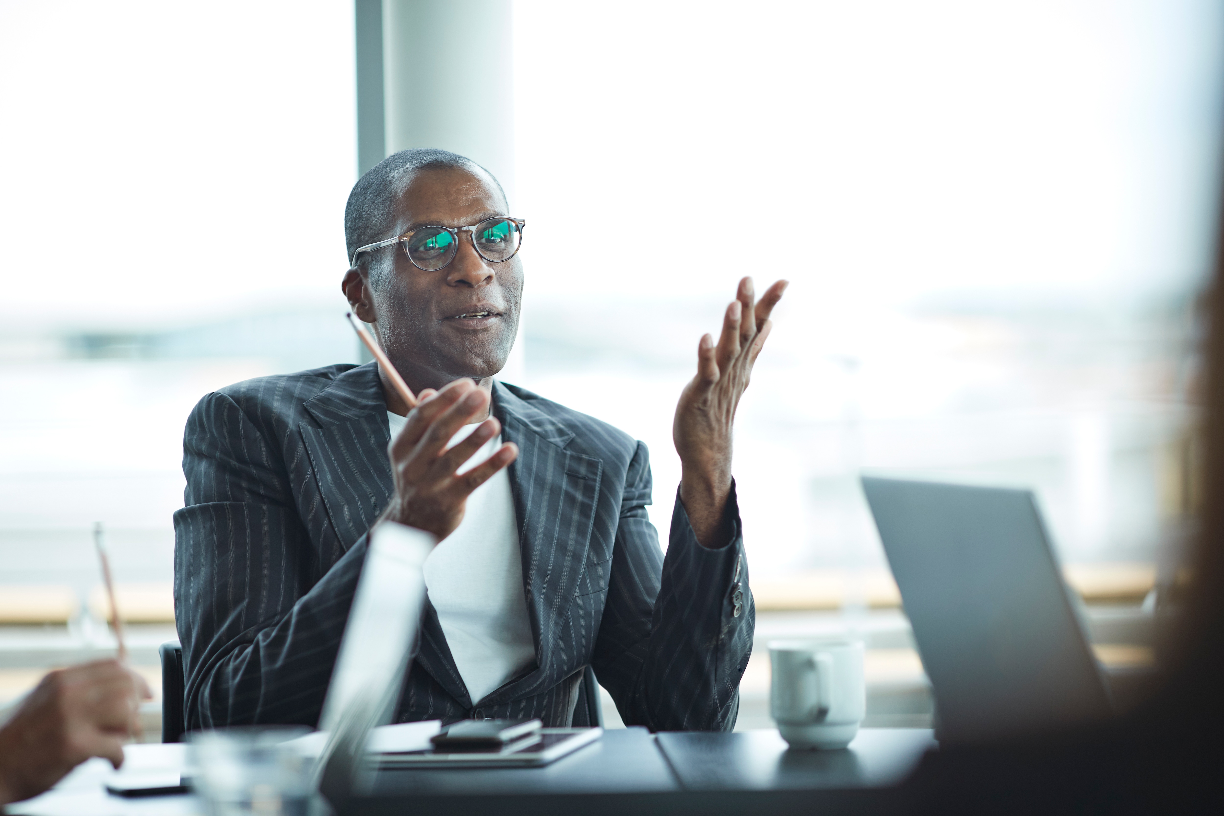 person working at desk