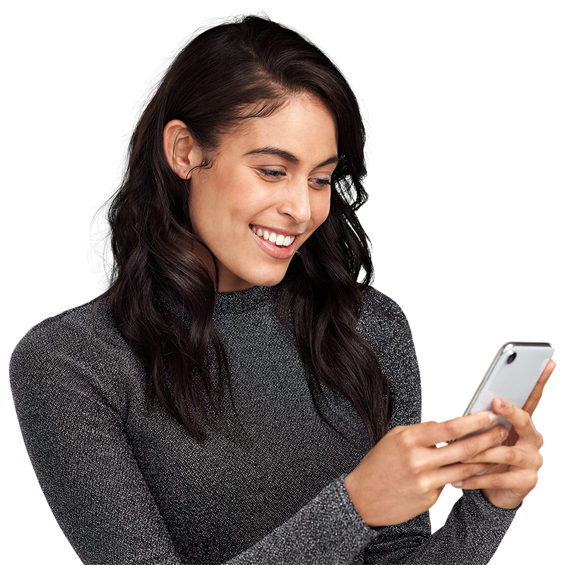 Woman looking at phone