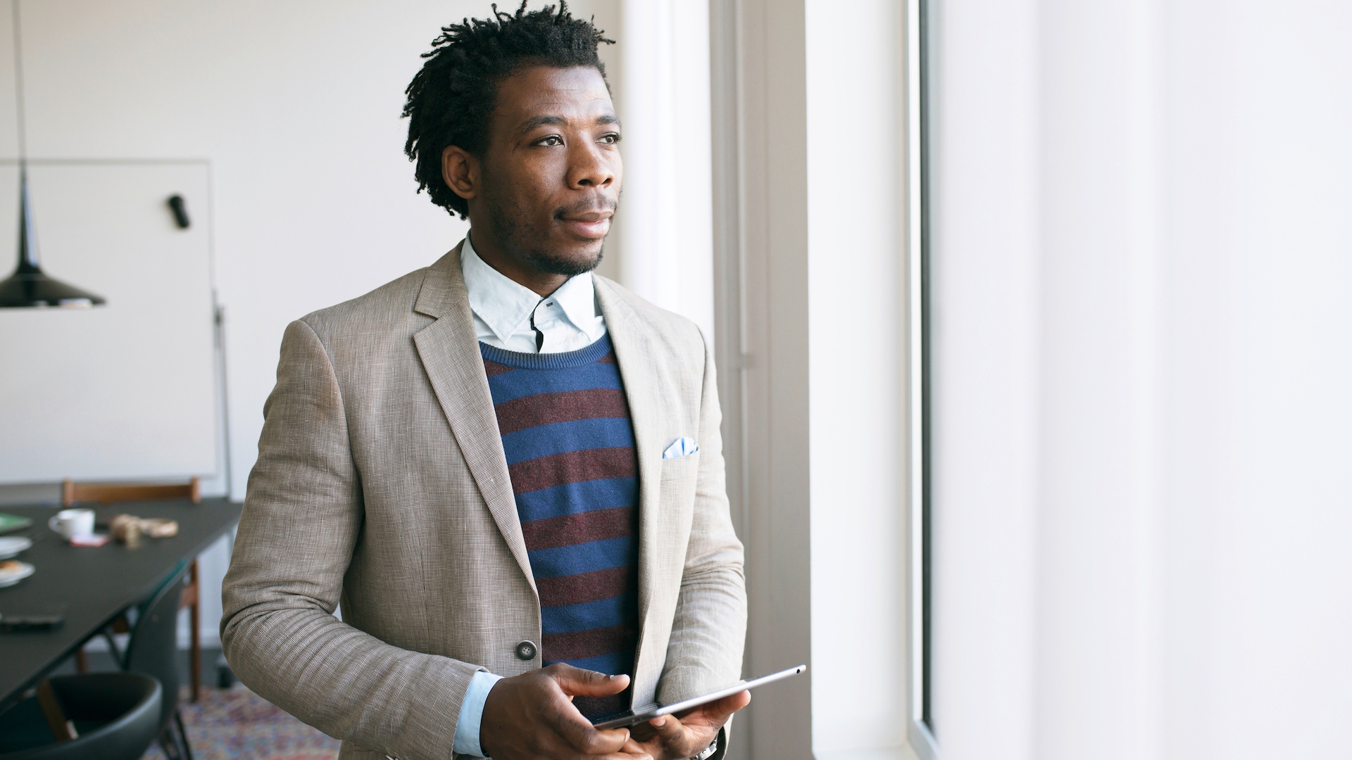 person looking into distance