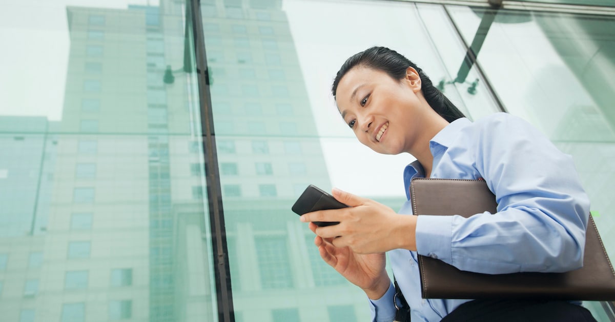 person on mobile phone