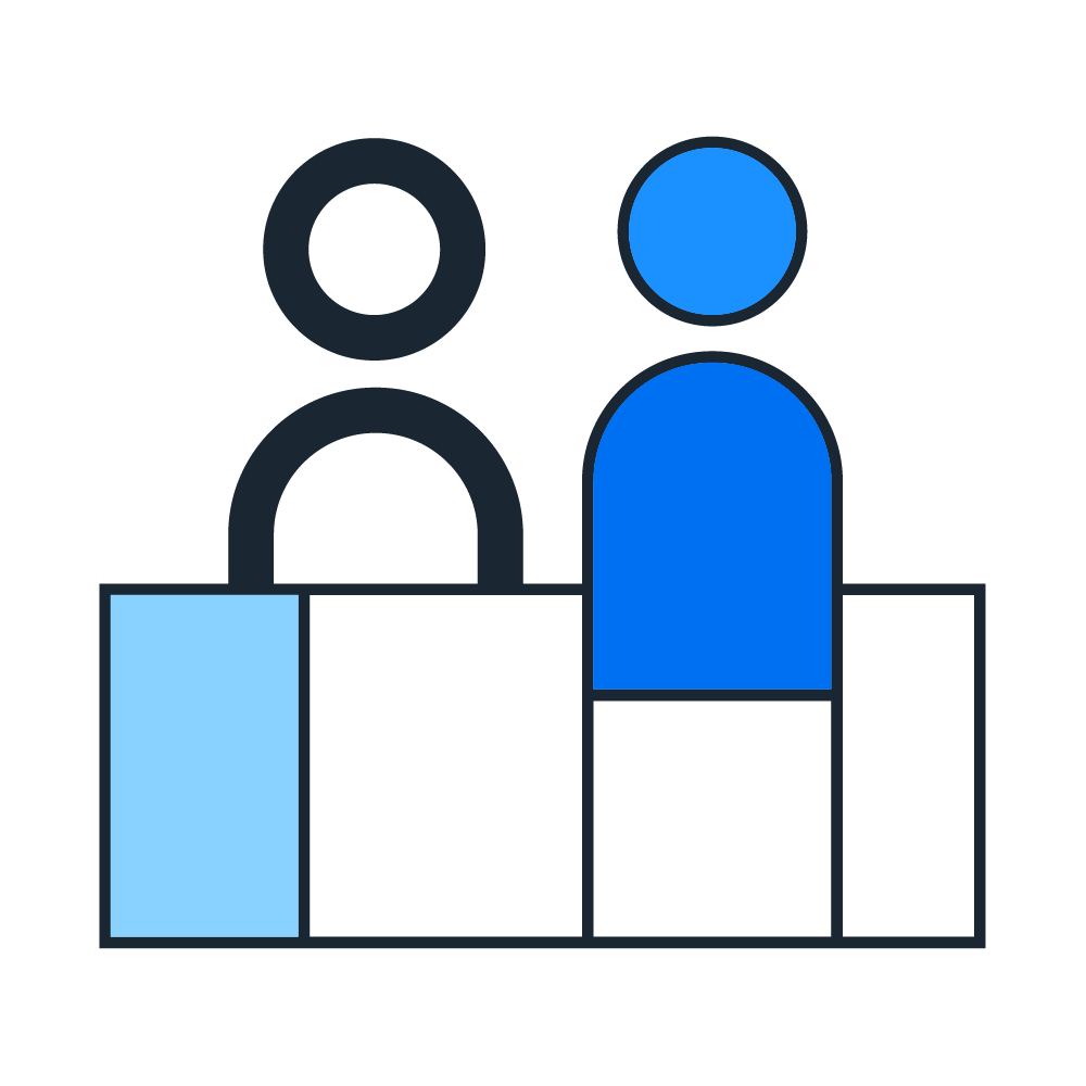 graphic of two people at a desk